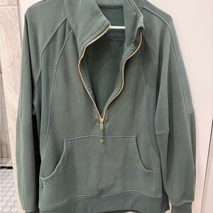 lululemon athletica Sage Green Half-Zip Fleece Pullover